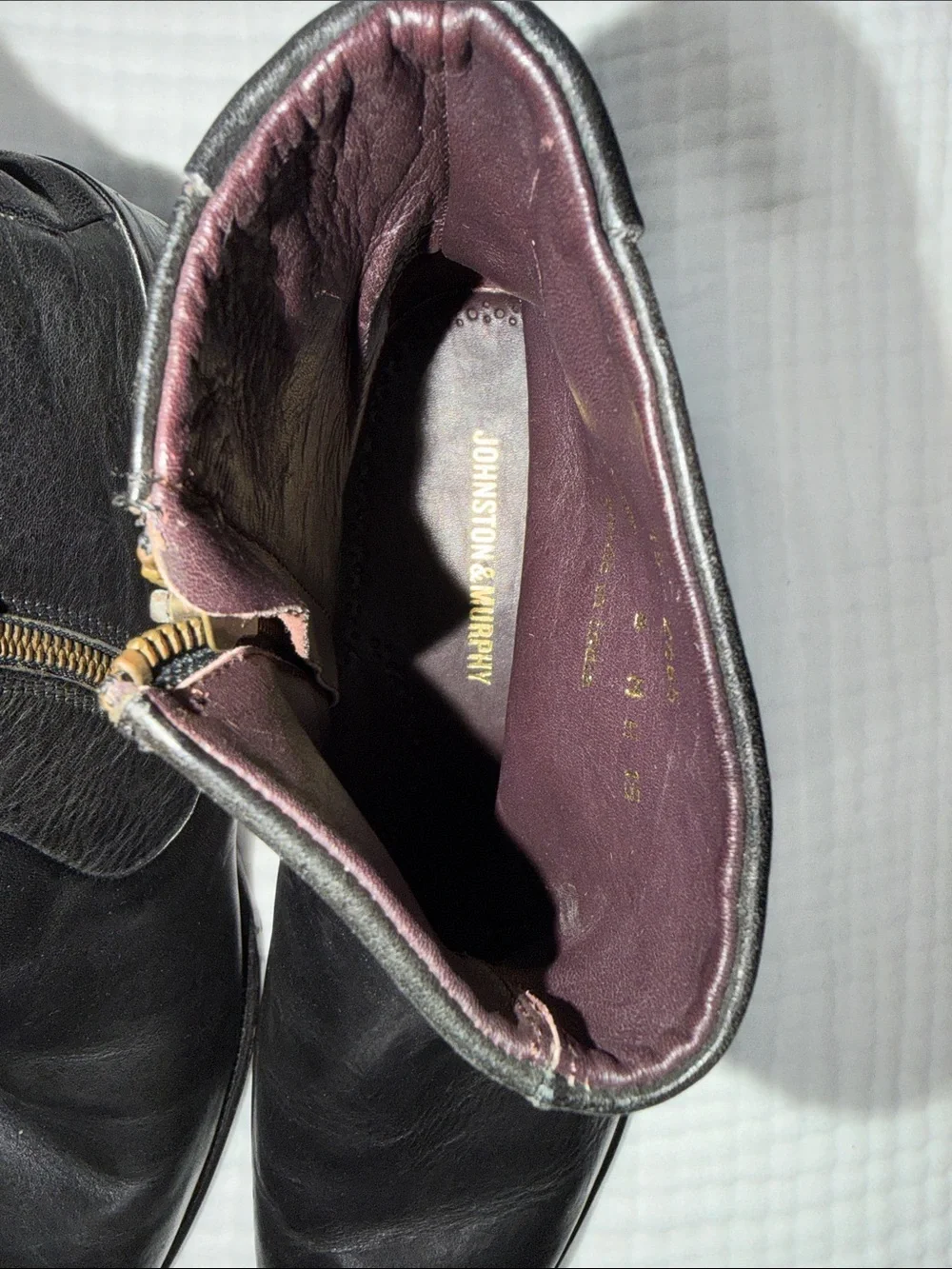 Johnston & Murphy Black Leather Chukka Zip Boots